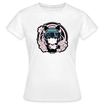 Super süßes Emblem des Anime-Mädchen-Idols - Frauen T-Shirt - Weiß - Vorne - AI Model Female 172 dark (172cm)