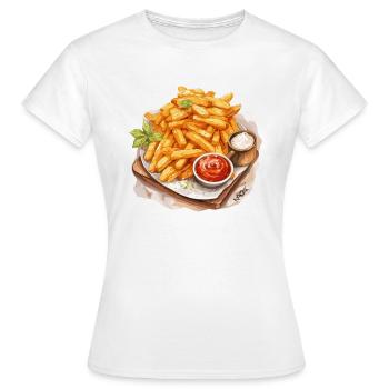 Délicieuses frites - T-shirt Femme - blanc - Devant - AI Model Female 172 dark (172cm)