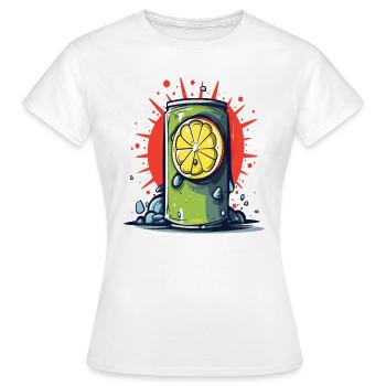 Refreshing can of lemonade soda for summer - Women's T-Shirt - white - Front - AI Model Female 172 dark (172cm)