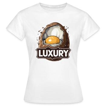 Creme-Schokoladen-Ei ist purer Luxus - Frauen T-Shirt - Weiß - Vorne - AI Model Female 172 dark (172cm)
