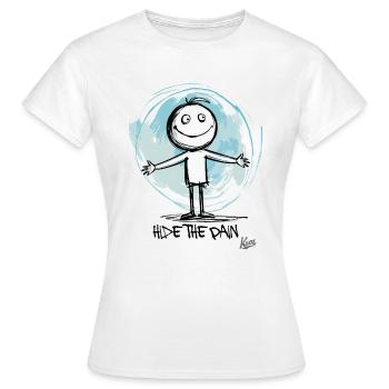 Cachez la douleur - T-shirt Femme - blanc - Devant - AI Model Female 172 dark (172cm)
