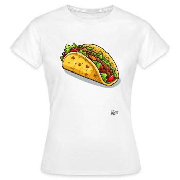 The best, deliciously delicious tacos from Mexico - Women's T-Shirt - white - Front - AI Model Female 172 dark (172cm)