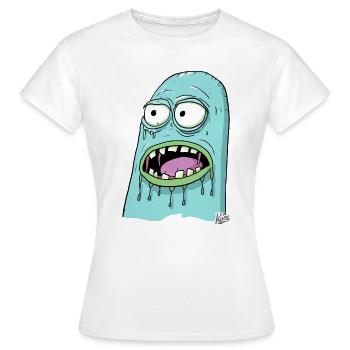Stupide paresseux ver visqueux - T-shirt Femme - blanc - Devant - AI Model Female 172 dark (172cm)