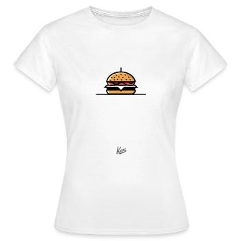 Burger Sandwich Cheeseburger - T-shirt Femme - blanc - Devant - AI Model Female 172 dark (172cm)