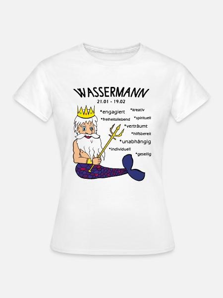 Sternzeichen Wassermann - Frauen T-Shirt - Weiß