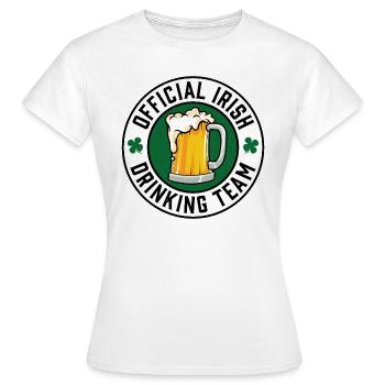 Offizielles Irish Drinking Team - Frauen T-Shirt - Weiß - Vorne - AI Model Female 172 dark (172cm)