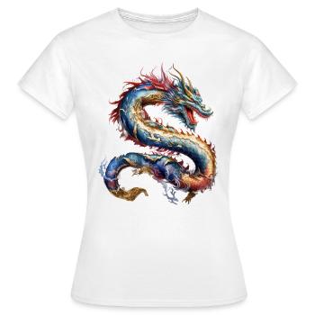 Dragon asiatique - T-shirt Femme - blanc - Devant - AI Model Female 172 dark (172cm)
