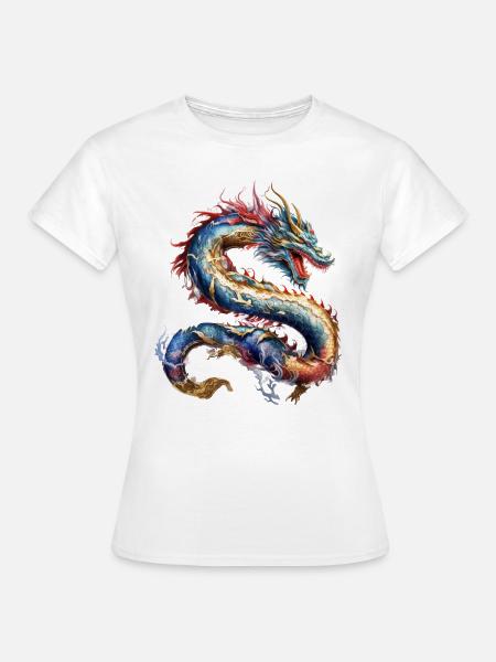 Asiatischer Drache - Frauen T-Shirt - Weiß