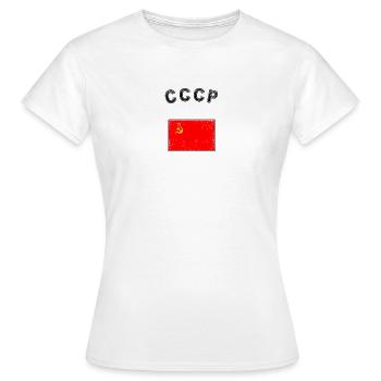 Russia - Women's T-Shirt - white - Front - AI Model Female 172 dark (172cm)