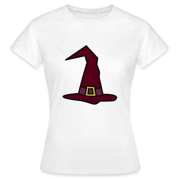 Chapeau de sorcière Halloween chapeau de sorcières - T-shirt Femme - blanc - Devant - AI Model Female 172 dark (172cm)