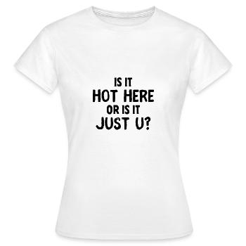Lustiger Anmachspruch Flirten - Frauen T-Shirt - Weiß - Vorne - AI Model Female 172 dark (172cm)