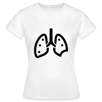 Poumons pulmonaires - T-shirt Femme - blanc - Devant - AI Model Female 172 dark (172cm)