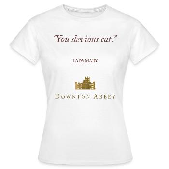 Downton Abbey You Devious Cat Lady Mary - Women's T-Shirt - white - Front - AI Model Female 172 dark (172cm)