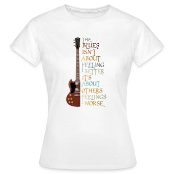 Blues Jazz guitare style de musique cadeau - T-shirt Femme - blanc - Devant - AI Model Female 172 dark (172cm)