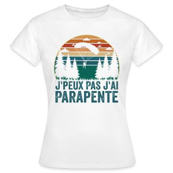 Ich kann nicht Gleitschirm, Gleitschirm Geschenk - Frauen T-Shirt - Weiß - Vorne - AI Model Female 172 dark (172cm)