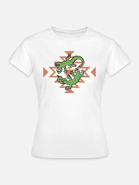 Klettern, Eidechse - Frauen T-Shirt - Weiß