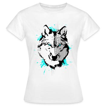 wolf - Women's T-Shirt - white - Front - AI Model Female 172 dark (172cm)