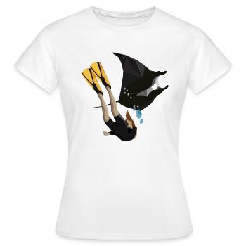 Taucher, Tauchen - Frauen T-Shirt - Weiß - Vorne - AI Model Female 172 dark (172cm)