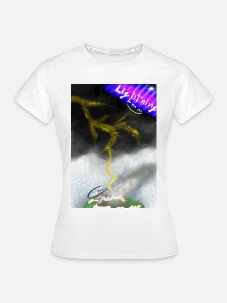 Lightning in the sky - Frauen T-Shirt - Weiß