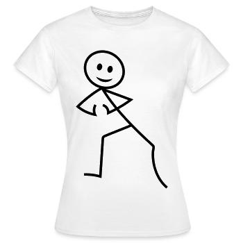 Strichmann - Frauen T-Shirt - Weiß - Vorne - AI Model Female 172 dark (172cm)