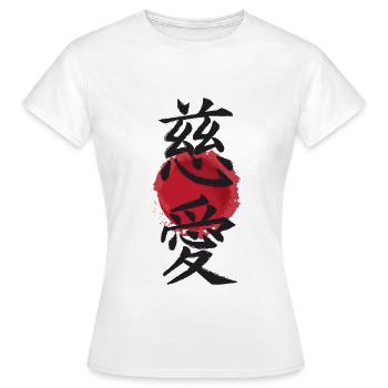 Plakat Jiai japanische Kanji Zuneigung Geschenkidee - Frauen T-Shirt - Weiß - Vorne - AI Model Female 172 dark (172cm)