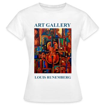 PLAKAT STRADIVARIUS LOUIS RUNEMBERG ADAGP - Frauen T-Shirt - Weiß - Vorne - AI Model Female 172 dark (172cm)