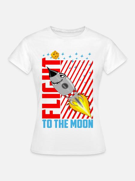 Der Flug zum Mond - Frauen T-Shirt - Weiß