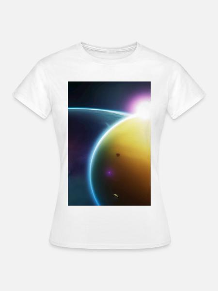 Weltall, Planeten - Frauen T-Shirt - Weiß