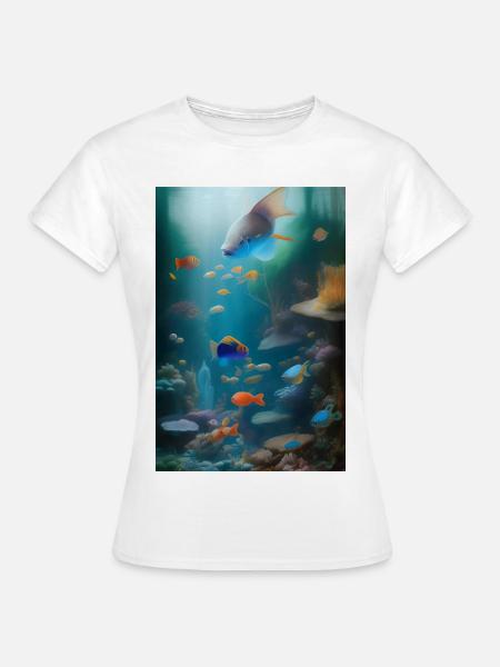 Fische, Aquarium - Frauen T-Shirt - Weiß
