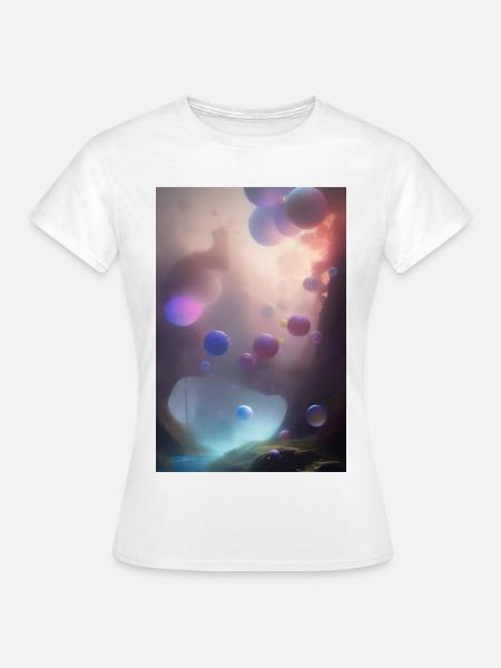 Bunte Blasen - Frauen T-Shirt - Weiß