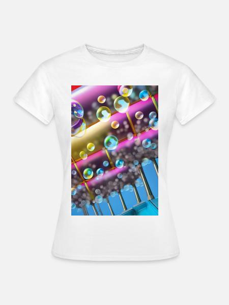 Bunte Seifenblasen - Frauen T-Shirt - Weiß