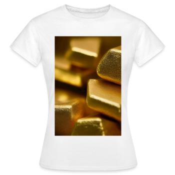 Gold Pieces - Women's T-Shirt - white - Front - AI Model Female 172 dark (172cm)