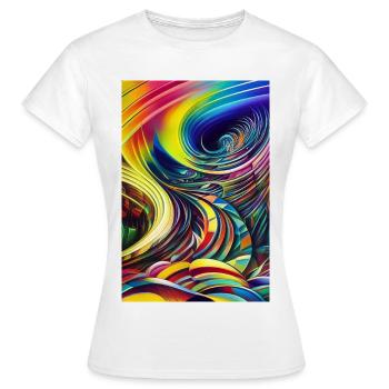 Abstrakte Kunst - Frauen T-Shirt - Weiß - Vorne - AI Model Female 172 dark (172cm)