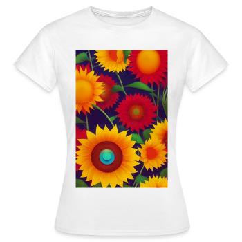 Tournesols - T-shirt Femme - blanc - Devant - AI Model Female 172 dark (172cm)