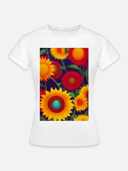 Sonnenblumen - Frauen T-Shirt - Weiß