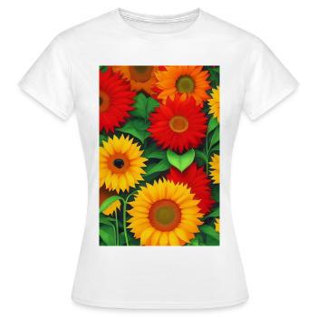 Tournesols - T-shirt Femme - blanc - Devant - AI Model Female 172 dark (172cm)