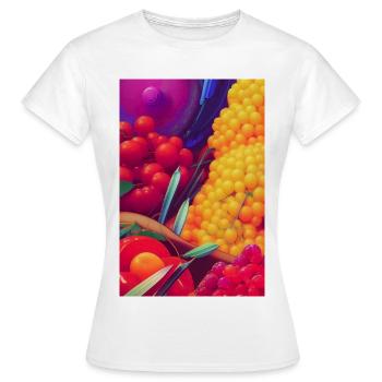 Früchte - Frauen T-Shirt - Weiß - Vorne - AI Model Female 172 dark (172cm)
