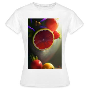 Früchte - Frauen T-Shirt - Weiß - Vorne - AI Model Female 172 dark (172cm)