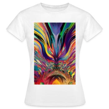Abstrakte Kunst - Frauen T-Shirt - Weiß - Vorne - AI Model Female 172 dark (172cm)