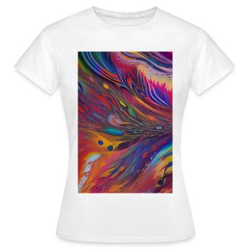 Abstrakte Kunst - Frauen T-Shirt - Weiß - Vorne - AI Model Female 172 dark (172cm)