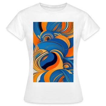 Art abstrait - T-shirt Femme - blanc - Devant - AI Model Female 172 dark (172cm)