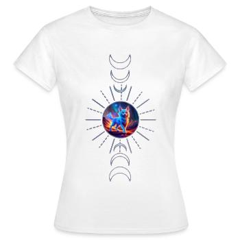 Merveilleux chat bleu. - T-shirt Femme - blanc - Devant - AI Model Female 172 dark (172cm)
