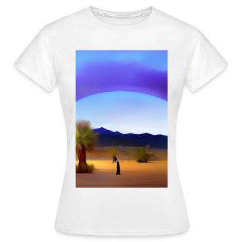 Désert d’Arabie - T-shirt Femme - blanc - Devant - AI Model Female 172 dark (172cm)