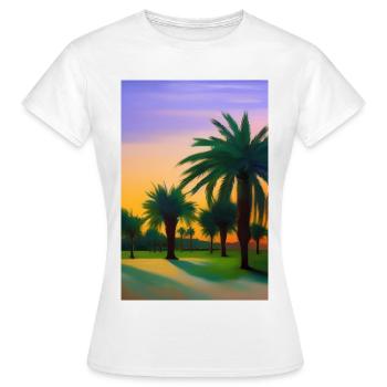 Désert d’Arabie - T-shirt Femme - blanc - Devant - AI Model Female 172 dark (172cm)