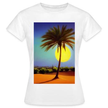 Désert d’Arabie - T-shirt Femme - blanc - Devant - AI Model Female 172 dark (172cm)