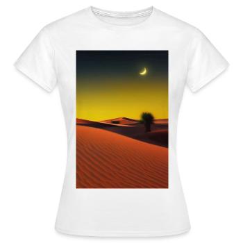 Désert d’Arabie - T-shirt Femme - blanc - Devant - AI Model Female 172 dark (172cm)