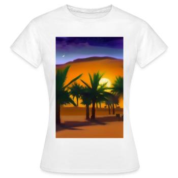 Désert d’Arabie - T-shirt Femme - blanc - Devant - AI Model Female 172 dark (172cm)