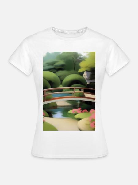 Chinesischer Zen Garten - Frauen T-Shirt - Weiß