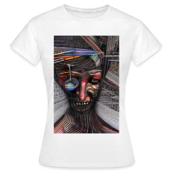 Art abstrait - T-shirt Femme - blanc - Devant - AI Model Female 172 dark (172cm)