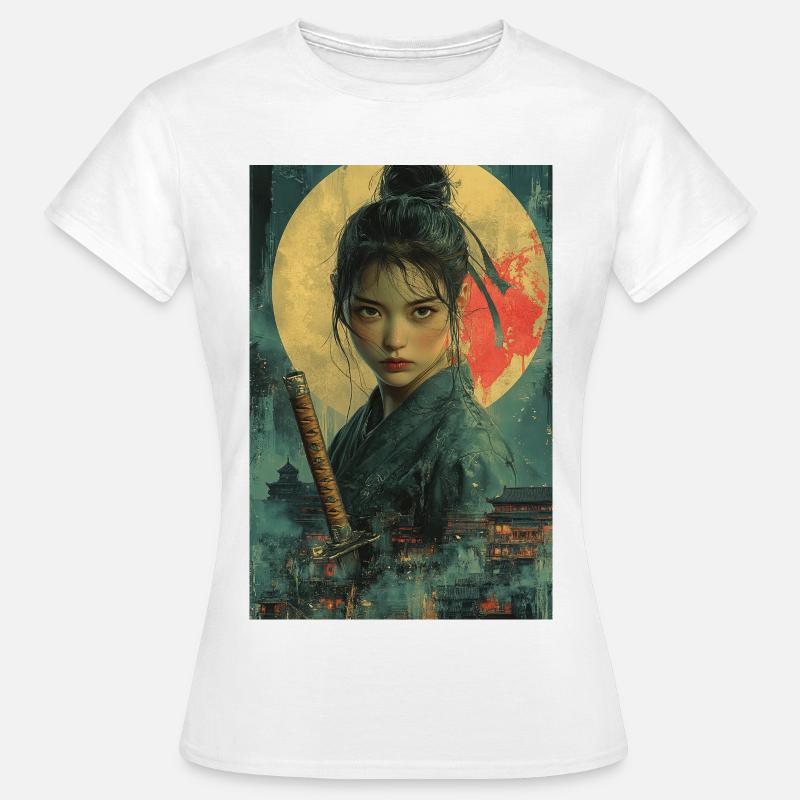 Moonlight Samurai in Asian Style - Women's T-Shirt - white